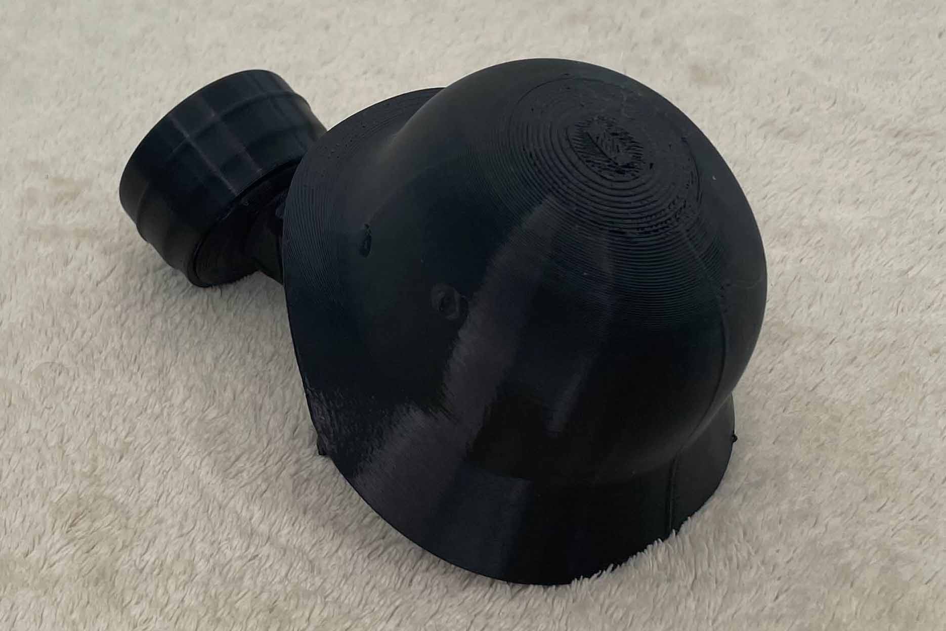 Gas mask tow-hitch ornament